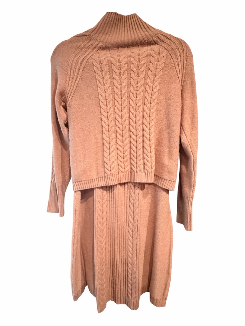 Cyrus 2 Piece Cable Knit Sweater Maxi Skirt Set Small